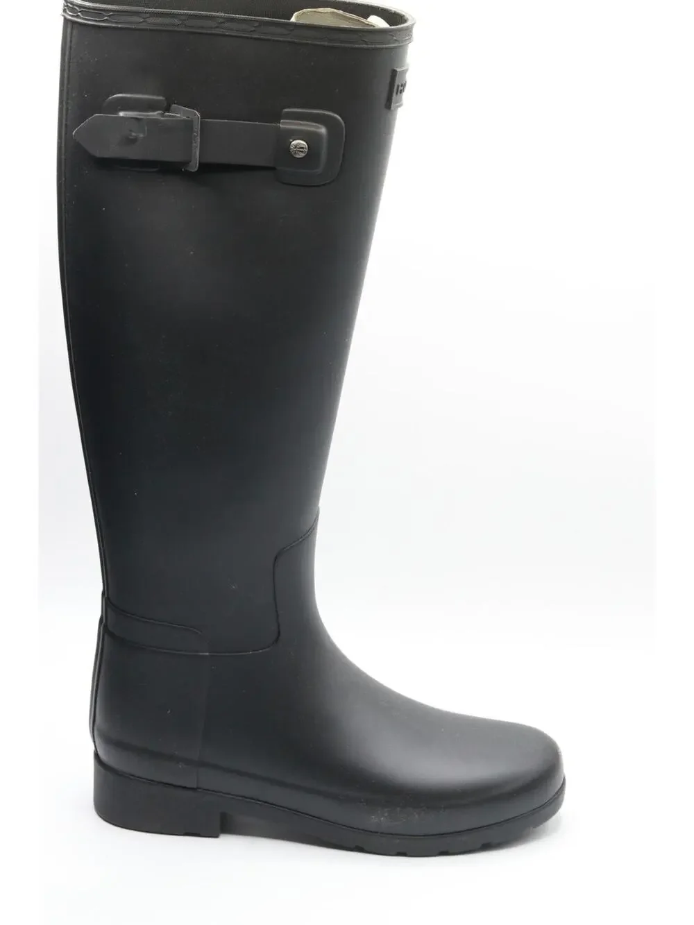 Hunter Original Refined Wide Calf Rain Boot Matte Black 5 M